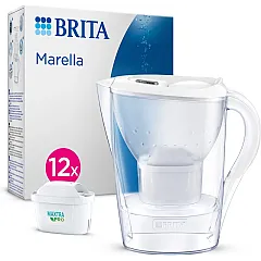 Brita Waterfilterkan Marella Cool 2.4L + 12 Maxtra Pro All-in-1 Waterfilters Wit